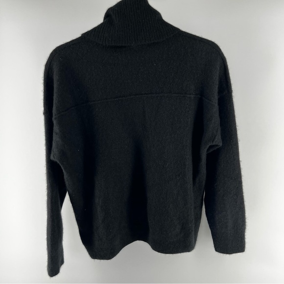 Free People Addie Black Cashmere Turtleneck Sweater - Size Small - Picture 3 of 7